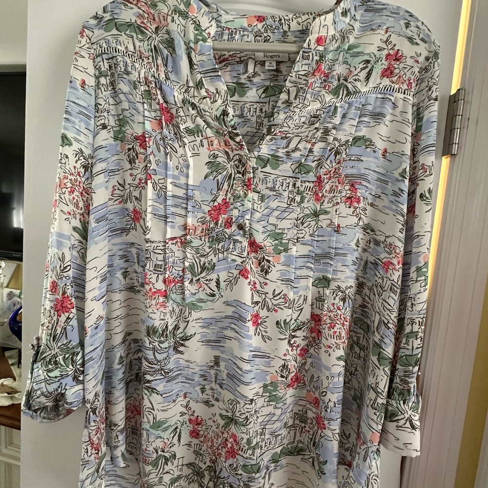Kim Rogers Multicolor Floral Blouse